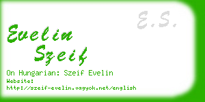 evelin szeif business card